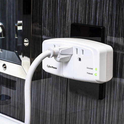 CyberPower CSB300W Essential Surge Protector, 900J/125V, 3 Outlets, Wall Tap...