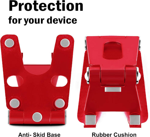 Cell Phone Tablet Fully Foldable Stand Dock Holder Cradle Mount Organizer Charger Station Table Desk Bed Office School Kitchen Travel Portable Adj...