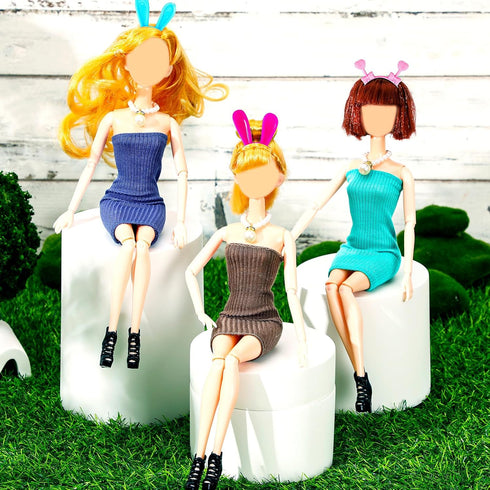 UPINS 6 Sets Doll Clothes Girls Doll Accessories for 11.5 Inch Doll Include Summer Dress Necklace headband Shoes Regular Outfit Doll Clothing Girl...