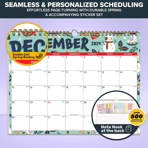 18 Months Academic Landscape 2024 Wall Calendar 2024 July 2024-Dec 2025, 11.5x8in 2024 Calendar Wall, Calendar 2024 Wall Calendar 2024-2025 Calend...
