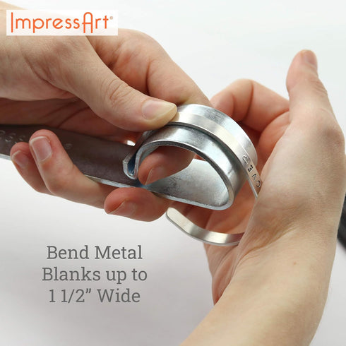 ImpressArt Bracelet Bending Bar Kit, Includes Bar and 4(1/4") & 4(3/8") Blank Strips...