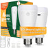 Neporal MagicPro Rechargeable Light Bulbs with Remote, USB + Socket Rechargeable, 1800mAh Large Battery Light Bulb, 3 Color Shift + Stepless Dimma...