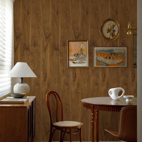 Abyssaly Wood Peel and Stick Wallpaper, Rustic Wood Grain Contact Paper for Cabinets, Self-Adhesive Removable Wooden Look Wallppaer for Countertop...