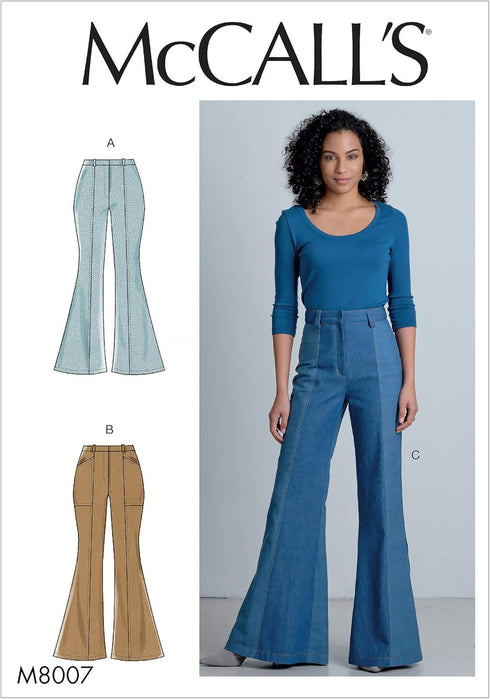 McCall Pattern Company McCall's Women's Bell Bottom Pants Sewing Patterns, Sizes 14-22,Blue...