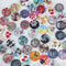 Libiline 100pcs 20/25/30mm Mix Pattern Wood Buttons 4 Holes Craft Clothes Sewing Button (15mm(5/8"), Multi-color)...