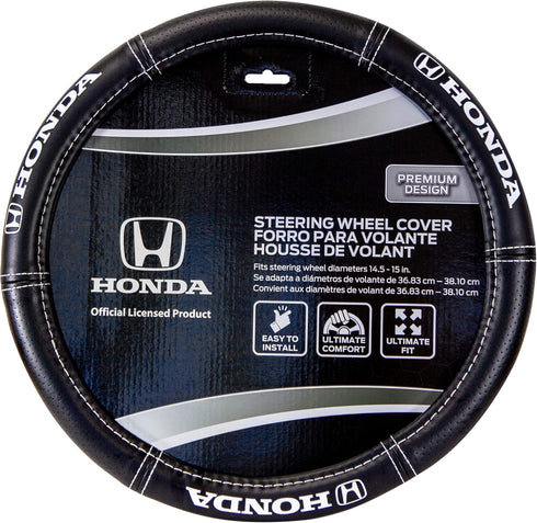 Plasticolor 006705R01 Replacement for Car Truck or SUV Steering Wheel Cover with Honda Logo Embrodired Logo High Contrast Stitching...