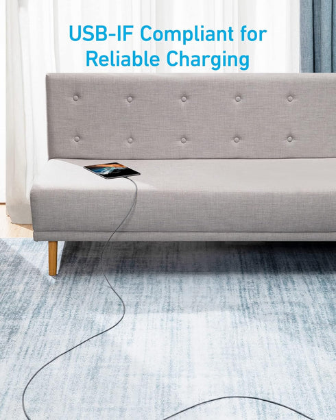 Anker Cable, 310 USB C to USB C Cable (10ft), (60W/3A) Type C Charger Cable Fast Charge for Samsung Galaxy S22, iPad Pro 2021, iPad Mini 6, iPad A...