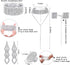 Fumete 4 Pcs Rhinestone Jewelry Set Bling Diamond Choker Necklace Bracelet Ring Earrings Set for Women Party Costume Jewelry...