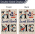 Home Sweet Home Patriotic Garden Flag 4th of July Floral Flag 12x18 Inch Double Sided, America Independence Day Flag Memorial Day Butterfly Yard B...
