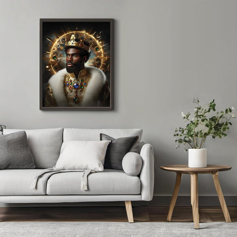 Posterizer 1 pcs-Abstract African King-chic motivating home decor-Afro-American Art Collection-Men's Art Collection-Decor for Game Room or Man Cav...
