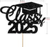 graduation party cake topper Class of 2025 cake topper graduation ceremony cake decoration (Black)...