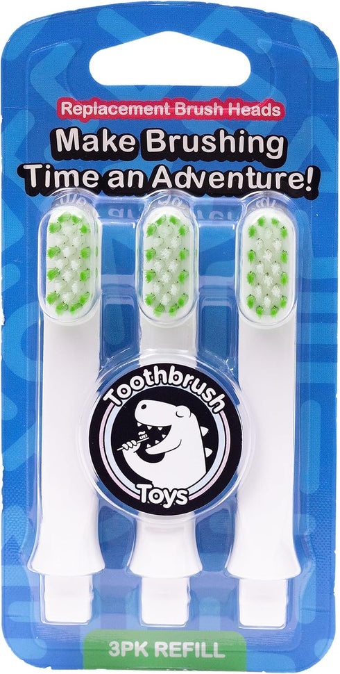 Toothbrush Toys’ Replacement Toothbrush Heads for Kids – Ultra Soft Bristles for Gentle Cleaning, Pack of 3, Easily Replaceable, Compatible Only w...