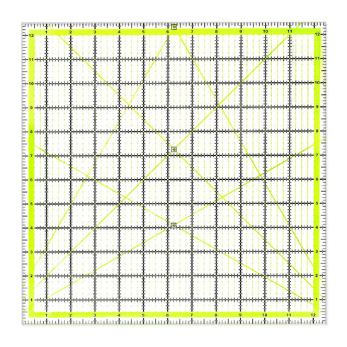 UOOU Quilting Ruler(12.5"X12.5"), Square Quilting Rulers Fabric Cutting Ruler Acrylic Quilters Rulers Clear Mark for Easy Precision Cutting and Cr...