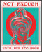 Posterizer 1 pcs-Not enough until it's too much-Trippy Retro Print-Abstract & Modern Art-GIft for Men Women Teens-Living Room Bedroom Decor- unfra...