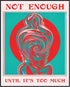 Posterizer 1 pcs-Not enough until it's too much-Trippy Retro Print-Abstract & Modern Art-GIft for Men Women Teens-Living Room Bedroom Decor- unfra...