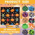 32 Pieces 10 x 10 Inches Halloween Fabric Holiday Quilting Fabric Halloween Fat Quarters Printed Fabric Sewing Craft Fabric Bat Pumpkin Ghost Skul...