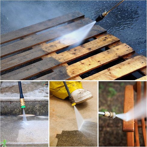 Pressure Washer Turbo Nozzle, 360° Rotating Power Washer Tips, 3400 PSI with 1/4" Quick Connect, 5 Spray Nozzle Tips Replacement For Ryobi, Karche...