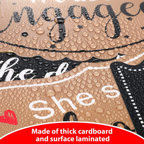 Blulu 10 Pieces She Said Yes Sign Engagement Photo Props Engagement Announcement Photo Prop Kit Signs Cardboard for Wedding Party...