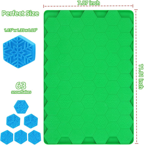 Hexagon Snowflakes Silicone Baking and Candy Mold with Scraper - Snowflake Molds Silicone for Gummies,Chocolates, Ice Cubes and Homemade Treats...
