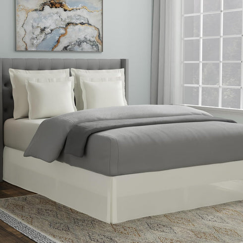 TODAY'S HOME Classic Tailored, Microfiber, 14" Drop Length Bed Skirt Dust Ruffle, Twin, Ivory TOH25014IVOR01...