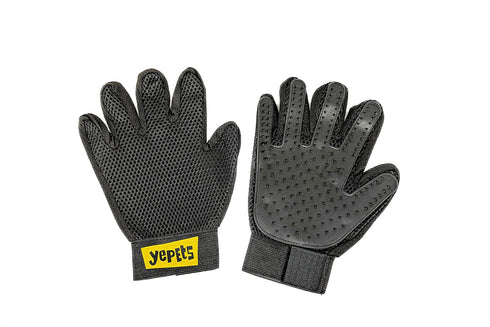 2 pcs Pet Hair Removing Kit - 1 Hair Remover Brush & 1 Pet Grooming Gloves (Black) - Perfect Design for Removing Dogs and Cats Hair...