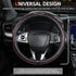 Steering Wheel Cover?Black with Red line?Anti-Slip, Safety, Soft, Sports Style, Leather Steering Wheel Cover, Adaptable to 14.5-15 inches Steering...