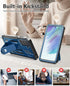for Samsung Galaxy S21-FE Phone Case: Dual-Layer Military Grade Drop Proof Full Protection Cover with Kickstand | Durable Rugged Shockproof TPU Ma...