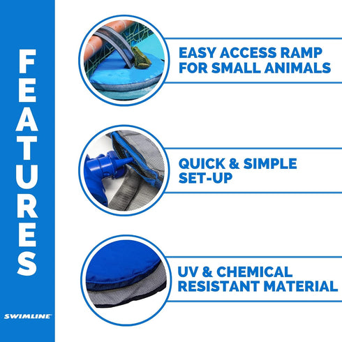 HYDROTOOLS BY SWIMLINE ORIGINAL 70200 FrogLog Animal Saving Escape Ramp For Pools & Spas | For All Small Animals Entering The Pool | Heavy Duty Ma...