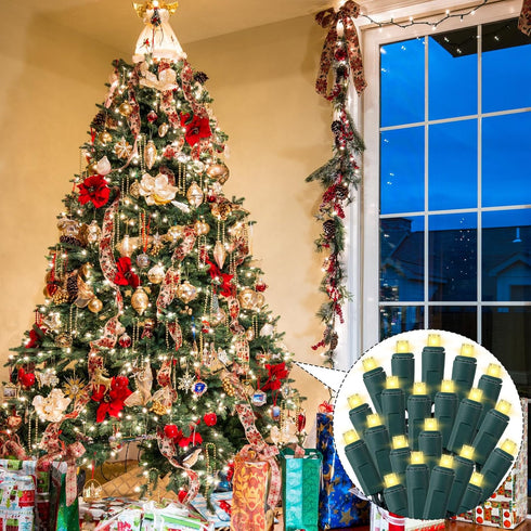 600 Pcs Christmas Led 5mm Mini Light Bulbs String Light Replacement Bulbs Christmas Light Bulbs Indoor Outdoor Wide Angle Wire Light with Green Ba...