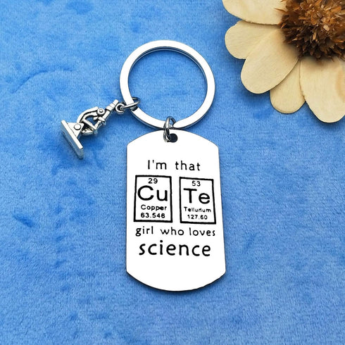 Dabihu Scientist Gift for Women Chemist Keychain Science Lovers Gift for Girls Inspirational Graduation Christmas Birthday Gift for Chemistry Phys...