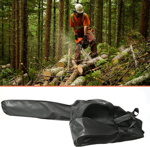 Chainsaw Bag Carrying Case, Heavy Duty Chainsaw Storage Bag with Handle Sticky Strip Portable Protection Chainsaw Waterproof Holder Fit for 12''/1...