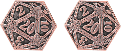 Stylish D&D D20 Cufflinks & Tie Clip Gift Set - Perfect RPG Gamer's Accessory Set...