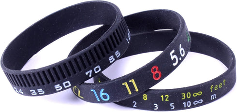 Photographer's Wristband Set Stop Lens Zoom Creep (Aperture+Focus+Focal Length)...