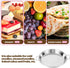 Luxshiny 2PCS Stainless Steel Roasting Pan, Pizza Cake Baking Tray Round Roaster Pan Stainless Steel Drip Pan for Turkey Baking,Roast Chicken...
