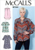 McCall's Patterns M7324 Misses' Half Placket Tops and Tunic, Size E5 (14-16-18-20-22)...