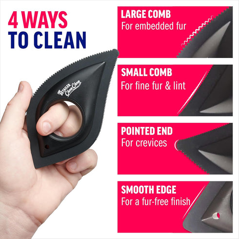 Chom Chom Detailer Tool- Scraper for Pet Hair Remover and Lint - ChomChom Cat and Dog Hair Remover for Furniture, Couch, Carpet, Clothing and Bedd...