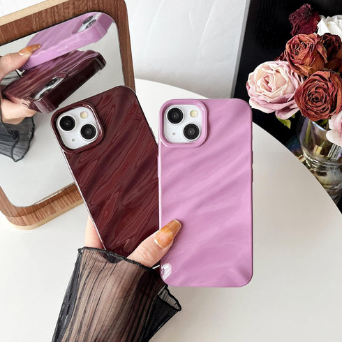 Caseative for iPhone 14 Case,Water Ripple Pattern Curly Wave Shape Soft Compatible with iPhone Case (iPhone 14,White)...