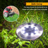Aogist Solar Ground Lights, 8 LED Garden Lights Patio Disk Lights In-Ground Outdoor Landscape Lighting for Lawn Patio Pathway Yard Deck Walkway (W...