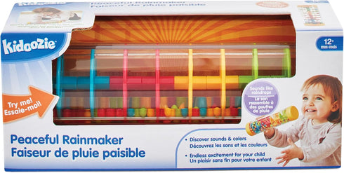 Kidoozie Peaceful Rainmaker - Shake, Roll & Flip! - Multi-Level Bead Toy with Soothing Raindrop Sounds & Cascading Colors for Sensory Play & Devel...