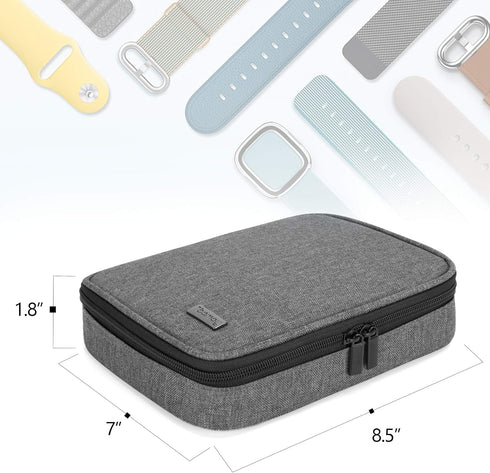 Teamoy Watch Storage Case for 26 Straps, Organizer Compatible with Apple Watch Bands and Other Accessories, Gray...