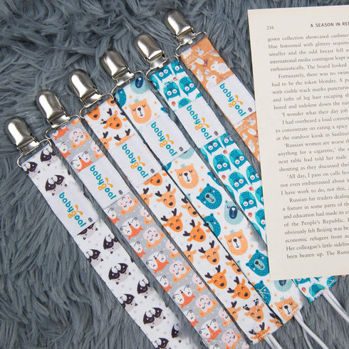 Babygoal Pacifier Clips - 6 Pack Holder for Boys & Girls, Fits Most Pacifier Styles & Teething Toys...
