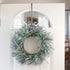 Haute Decor HighProfile Curved Wreath Hanger (Brushed Nickel) - Strong Metal Over The Door Wreath Holder Hook for Doors with Raised Features and T...