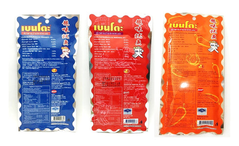 Bento Bake Seasoned Squid & Surimi Seafood Thai Snack Choose from 3 Flavors 5 gram (Pack of 24)...