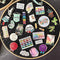 Wall Hanging Brooch Jewelry Storage Display Stand Enamel Pin Display Holder Earrings Necklace Glitter Pin Display Board with stars, Pin Collection...