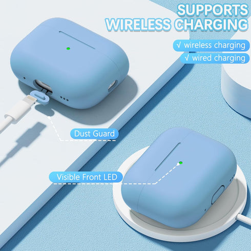 for AirPods Pro 2nd Generation Case (2022/2023) with Cleaner Kit,Soft Silicone Protective Case for Apple AirPod Pro 2 Gen Case Cover for Women Men...