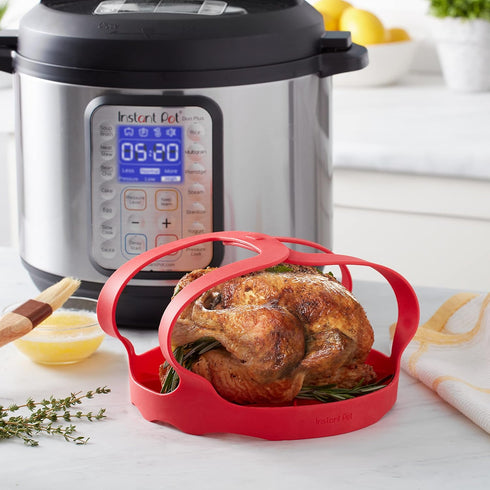 Instant Pot Official Silicone Bakeware Sling - Multi-Use, Heat-Resistant, BPA-Free, Compatible with 6-Quart and 8-Quart Cookers, Red - Ideal for L...