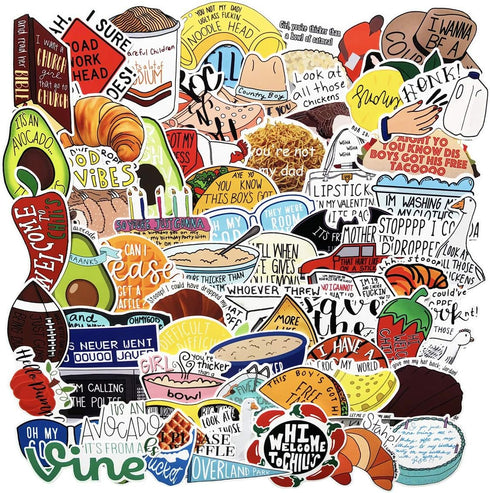 YOUTHSTORE Water Bottle Cute Vine Stickers (67pcs) for Laptop, Luggage, Snowboard, Bicycle, Skateboard - Flash Sweet Waterproof Decals for Kids an...