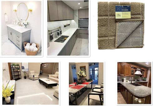 Konnect Kitchen Towels & Microfiber Dish Cloth Absorbent Drying Lint Free Multipurpose Washcloths for Home Bathroom, Hand Bar Cleaning Cloths Supp...