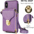 Compatible with iPhone Xs Max Wallet Case Crossbody Strap Leather Zipper Credit Card Holder Clasp Stand Cell Accessories Phone Cover for i X XR Xs...
