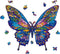 GLOBLELAND Wooden Jigsaw Puzzles for Adults 13x11inch 120Pcs Butterfly Jigsaw Puzzles Wood Adult Colorful Animals Shaped Jigsaw Puzzles for Birthd...
